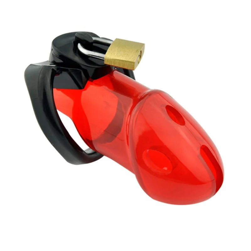 Discreet male chastity cage complete set with cage rings lock and keys