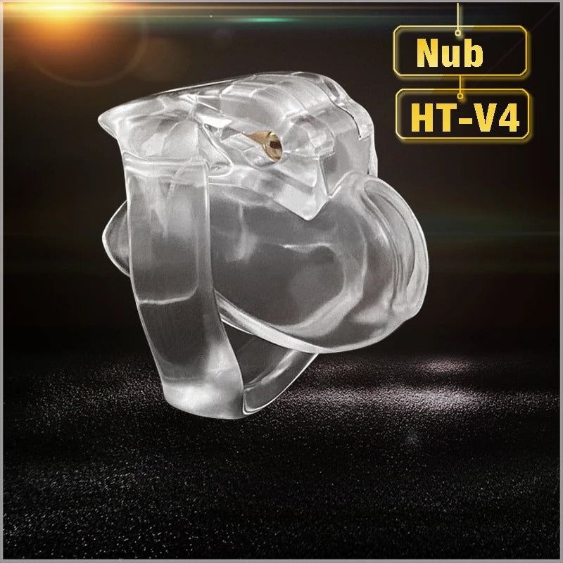 Secure HT-V4 chastity device with magic locker and bioresin cage