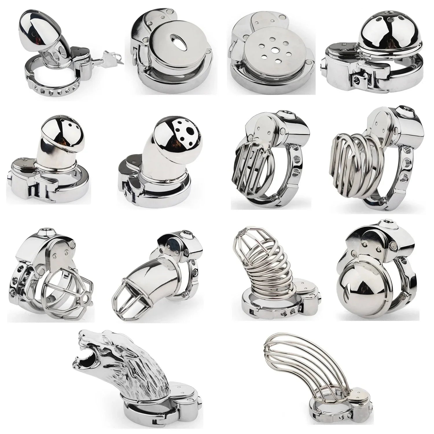 Stainless steel chastity device light metal