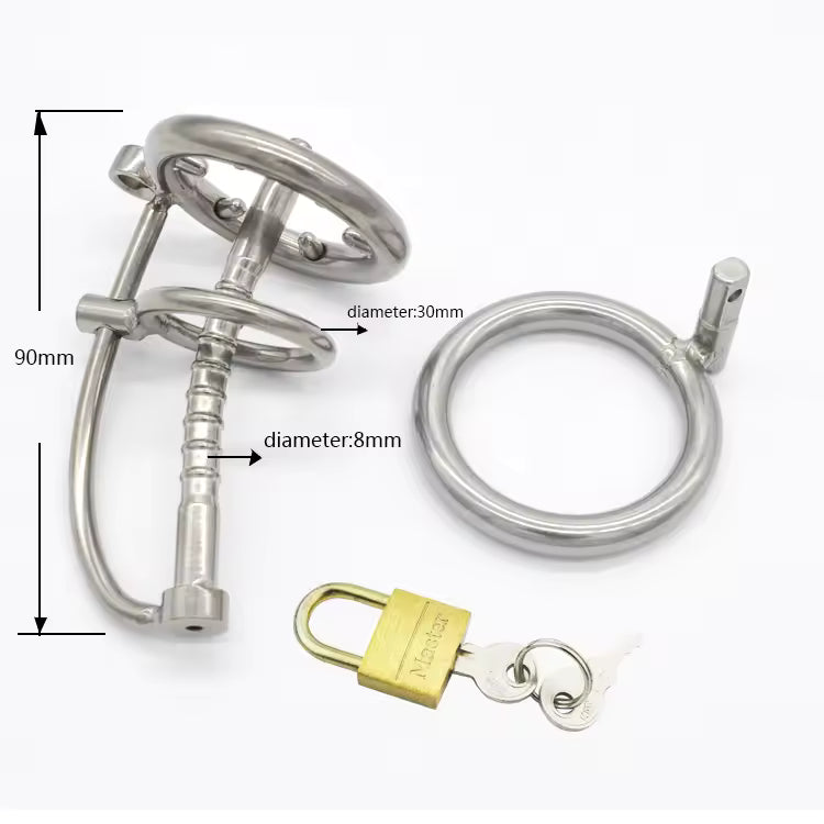 Stainless Steel Male Locking Ring with Catheter and Anti Shedding Ring