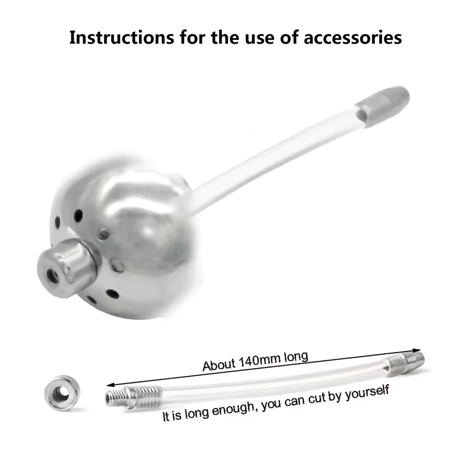 Ergonomic Stainless Steel Locking Ring With Detachable Catheter