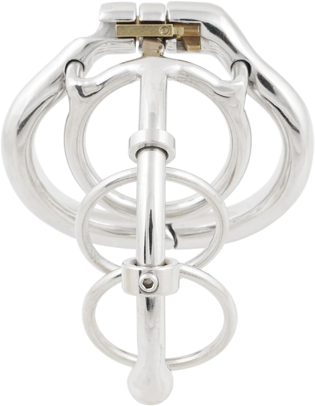 Unique Design Stainless Steel Male Chastity Cage with Can Open Arc Cock Ring Penis Lock Slave Restraint Adult Sex Toys for Men