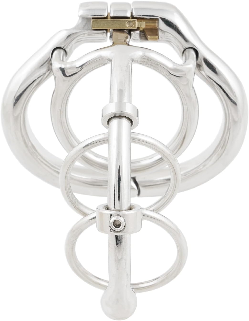 Unique Design Stainless Steel Male Chastity Cage with Can Open Arc Cock Ring Penis Lock Slave Restraint Adult Sex Toys for Men