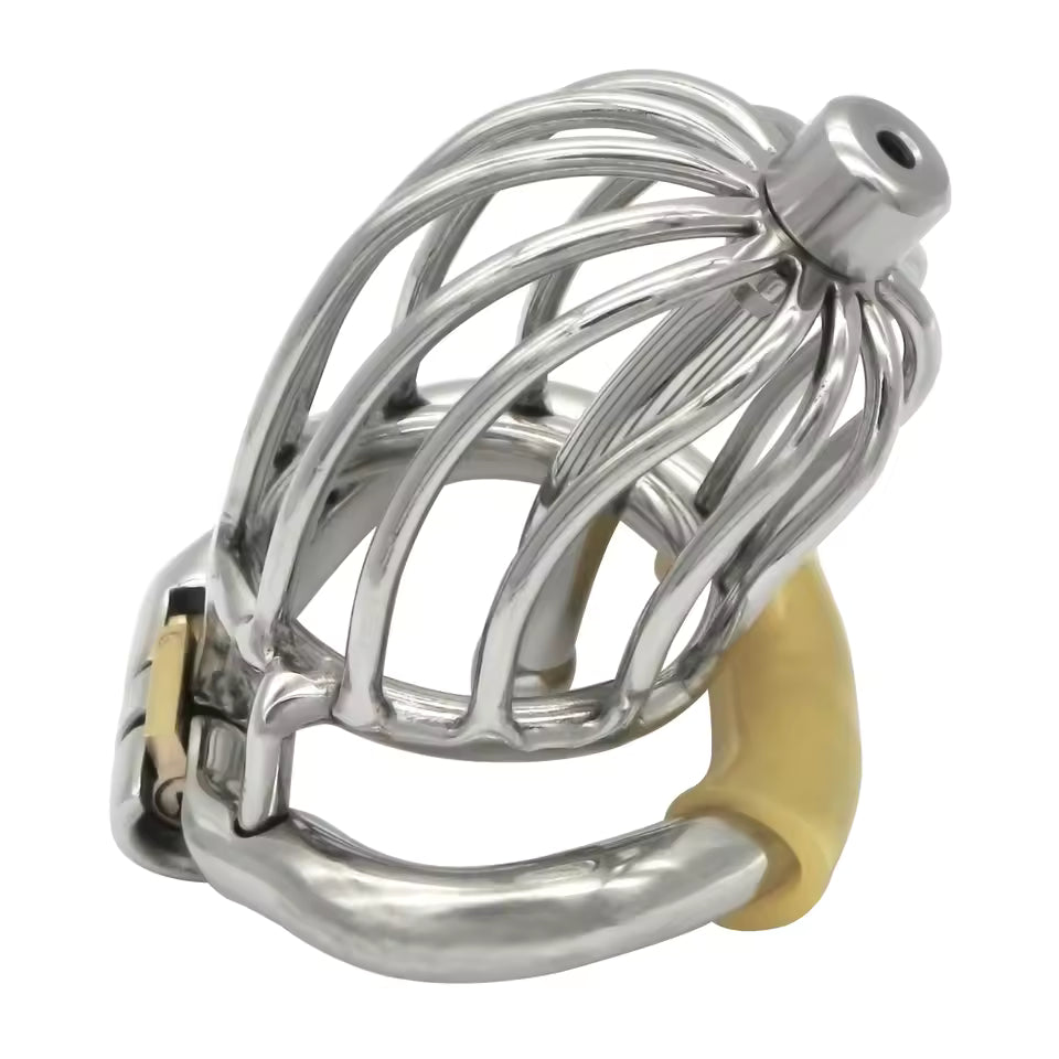 Premium Stainless Steel Lock Ring – Chastity Belt With Catheter