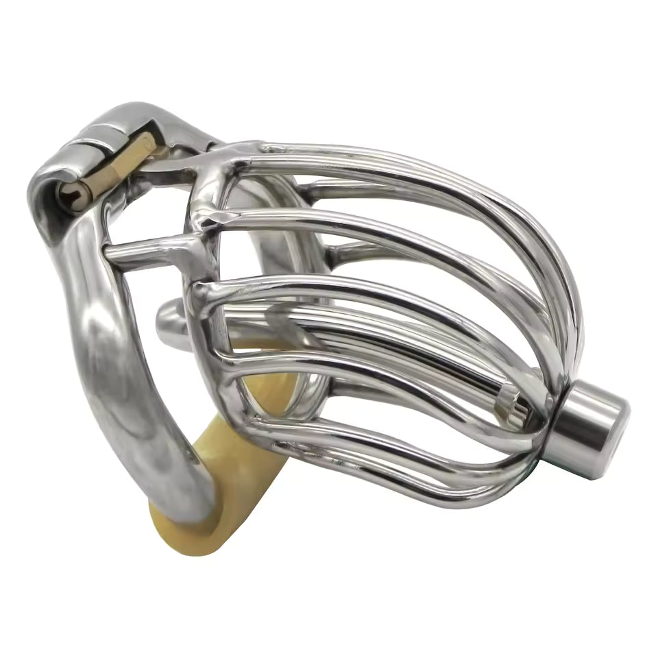 Premium Stainless Steel Lock Ring – Chastity Belt With Catheter