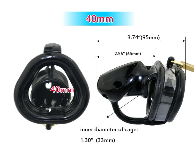 Mini Silicone Male Chastity Cage with Spikes – Birdlocked Design Available in 4 Colors