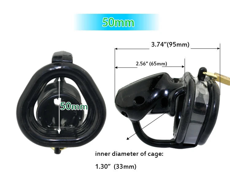 Mini Silicone Male Chastity Cage with Spikes – Birdlocked Design Available in 4 Colors