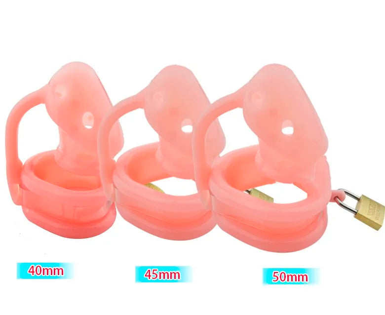 Mini Silicone Male Chastity Cage with Spikes – Birdlocked Design Available in 4 Colors