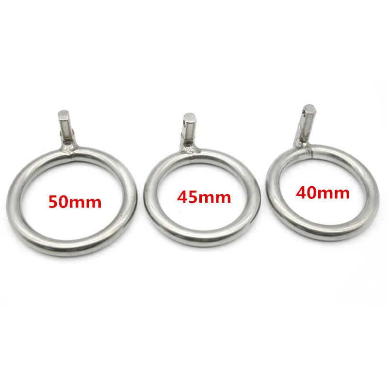 Stainless Steel Chastity Training Set with Catheter Support & Padlock