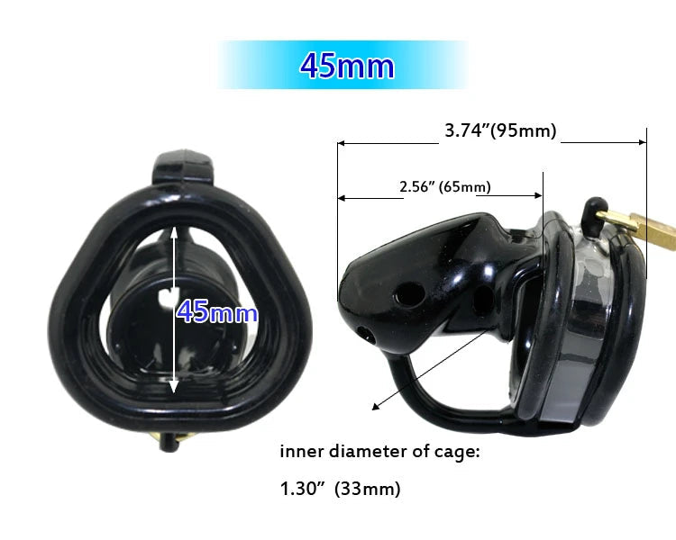 Mini Silicone Male Chastity Cage with Spikes – Birdlocked Design Available in 4 Colors
