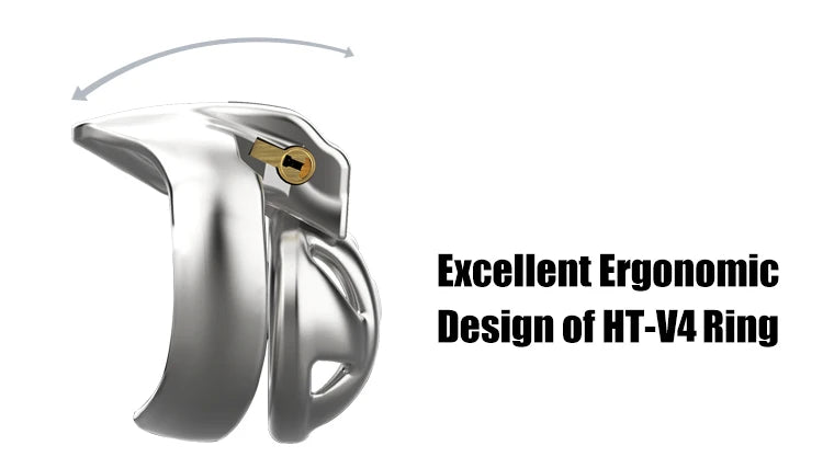 HT-V4 Male Chastity Device Air Nub Cage in 316 Stainless Steel