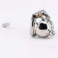Compact Stainless Steel Chastity Device | 33 mm Cage + 36–55 mm Rings