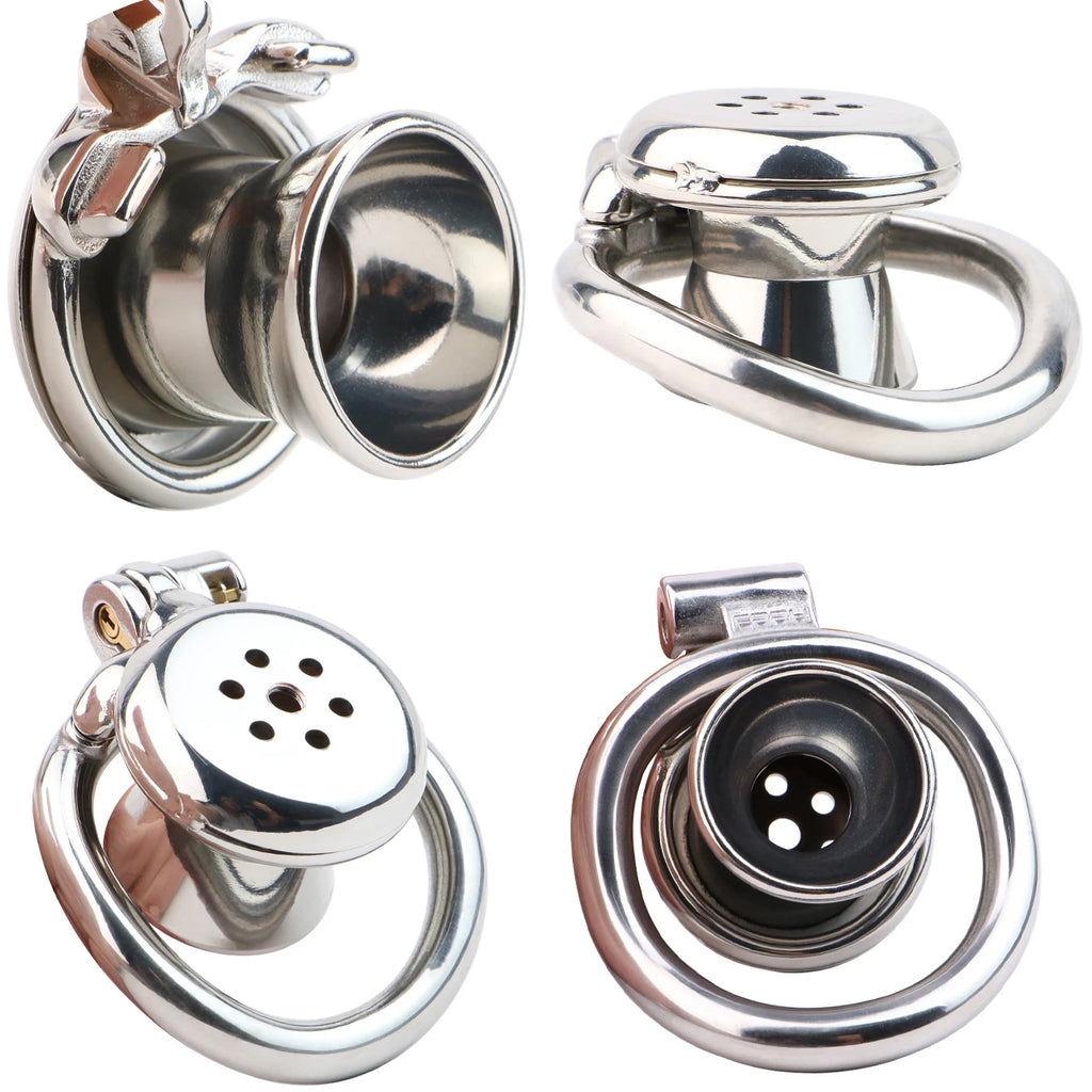 Negative Series Stainless Steel Male Chastity Device – Secure Fixed Tube Design