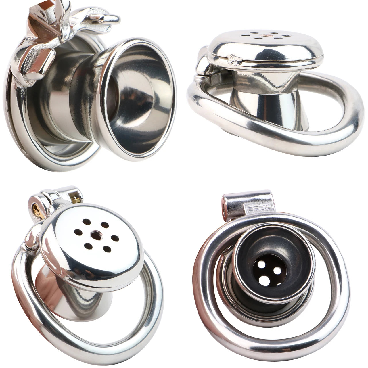 Negative Series Stainless Steel Male Chastity Device – Secure Fixed Tube Design