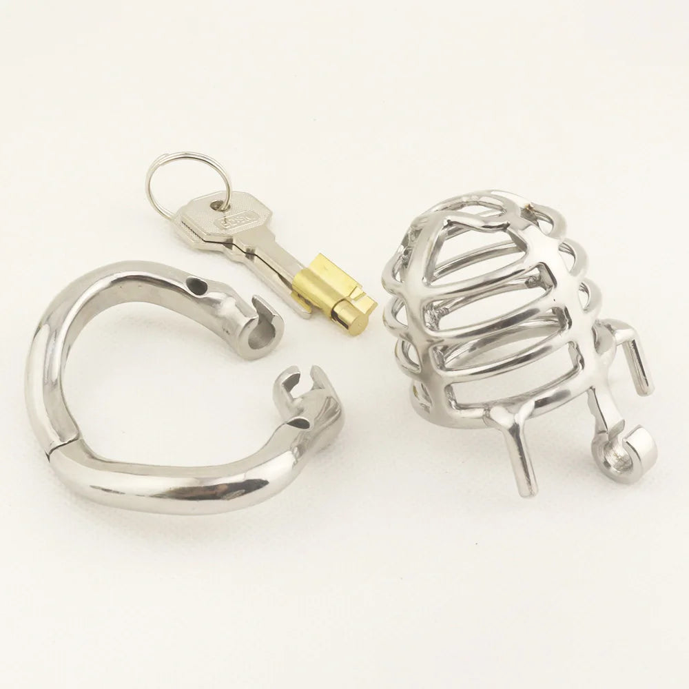 Next-Gen Stainless Steel Male Chastity Device – Arc Series Locking Cage