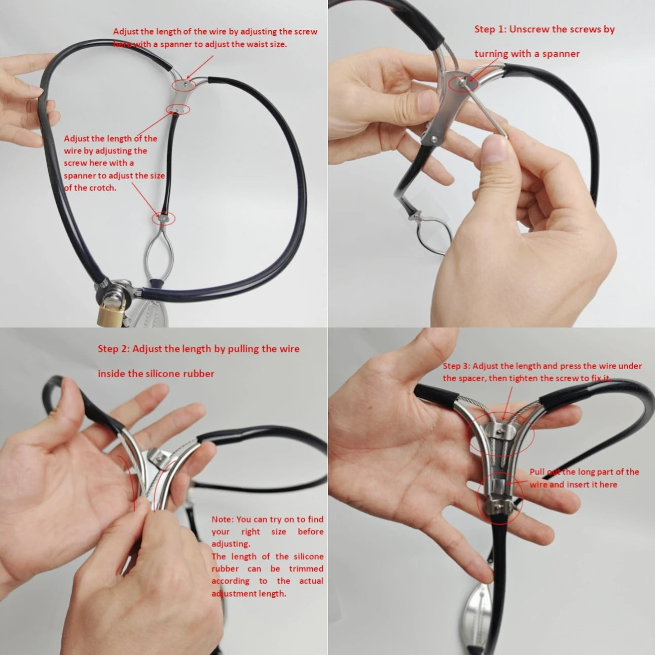 Female Stainless Steel Chastity Belt – Adjustable Lockable Design