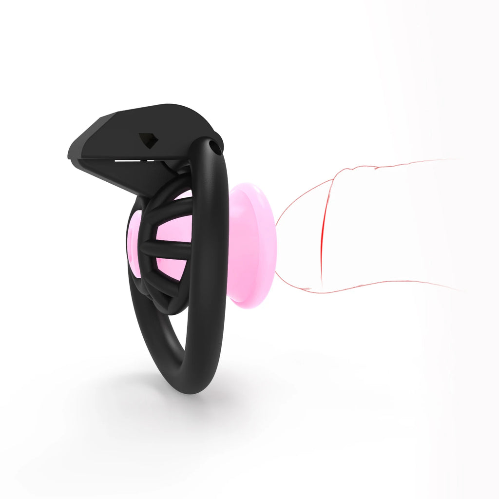 Super Small Male Chastity Device – Compact Cage with Add-On Accessory