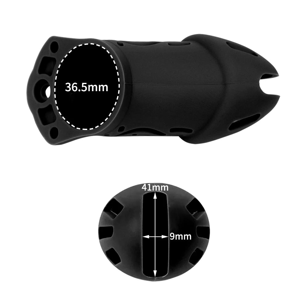 Silicone Male Chastity Cage – Lightweight CB Lock with 5 Rings I Available in 6 Colors