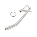 Stainless Steel Men’s Hollow Urethral Plug With 2 Size Ring