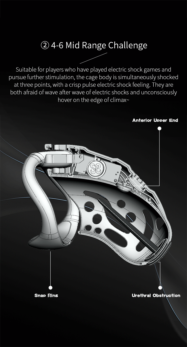 Remote Control Electric Chastity Cage – Male Locking Device with Plug & Adjustable Rings