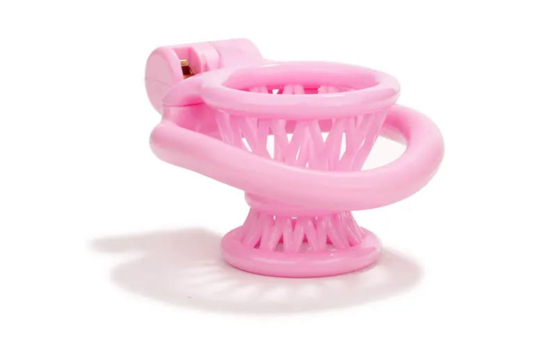 Compact ABS Male Chastity Device – Mini Lock Design with Four Rings