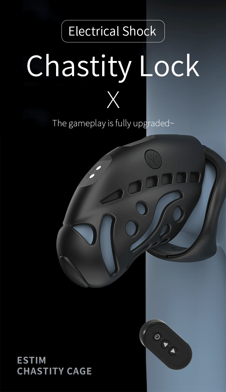 Remote Control Electric Chastity Cage – Male Locking Device with Plug & Adjustable Rings