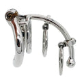 Unique Design Stainless Steel Male Chastity Cage with Can Open Arc Cock Ring Penis Lock Slave Restraint Adult Sex Toys for Men