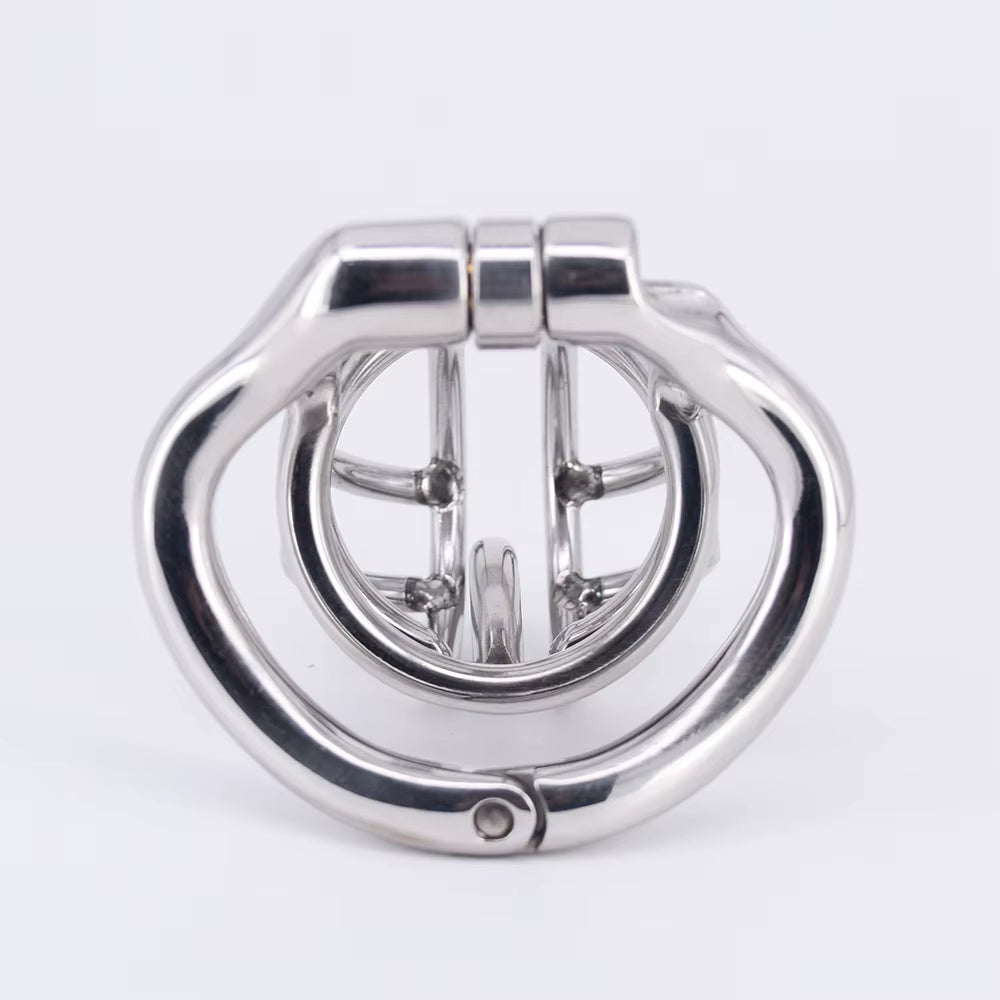 3mm PA Stainless Steel Male Chastity Cage – Breathable Locking Device with Secure Ring