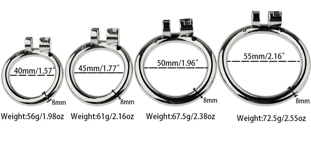 Stainless Steel Male Chastity Cage with Urethral Lock – Secure Metal Bondage Device