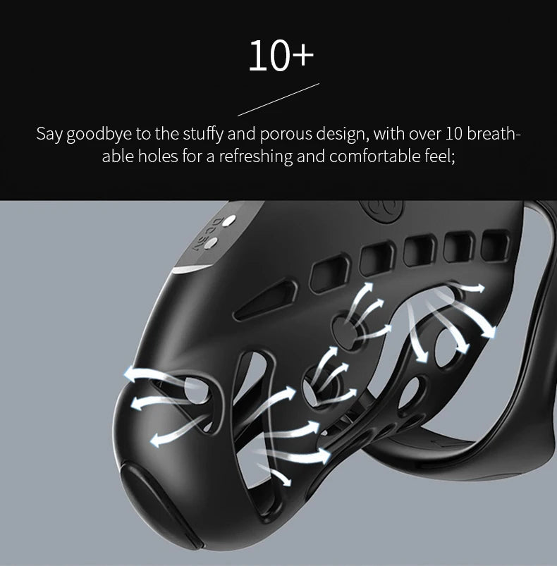 Remote Control Electric Chastity Cage – Male Locking Device with Plug & Adjustable Rings