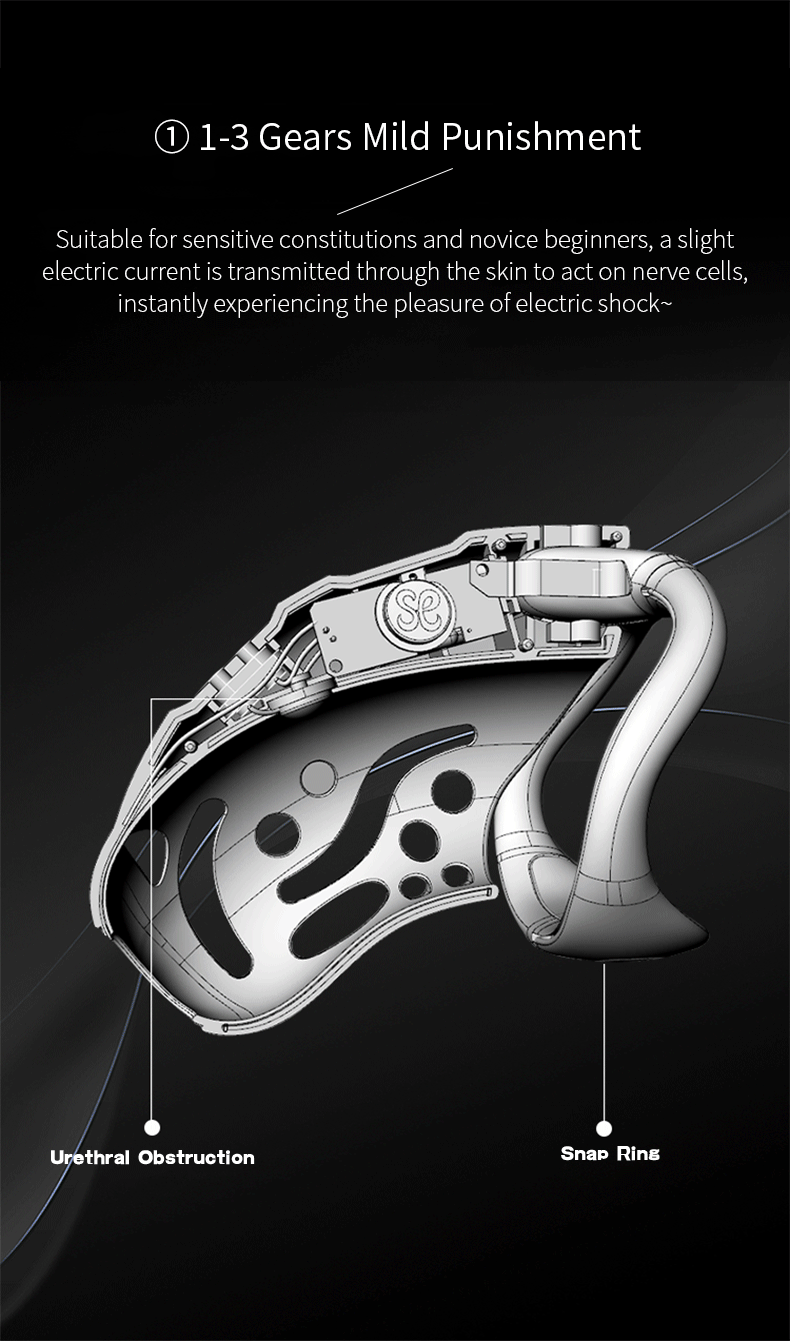 Remote Control Electric Chastity Cage – Male Locking Device with Plug & Adjustable Rings