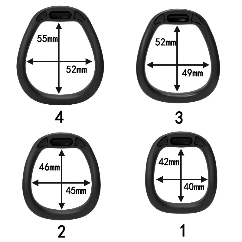 Puppy Hood Style Male Chastity Device – ABS Lockable Cage with 4 Base Rings