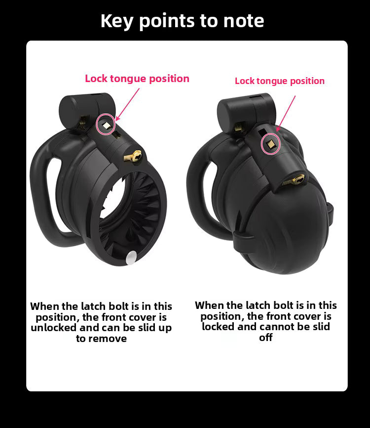 Adjustable Detachable Male Chastity Cage – Anti-Erection Spiky Restraint Device Pink / Black