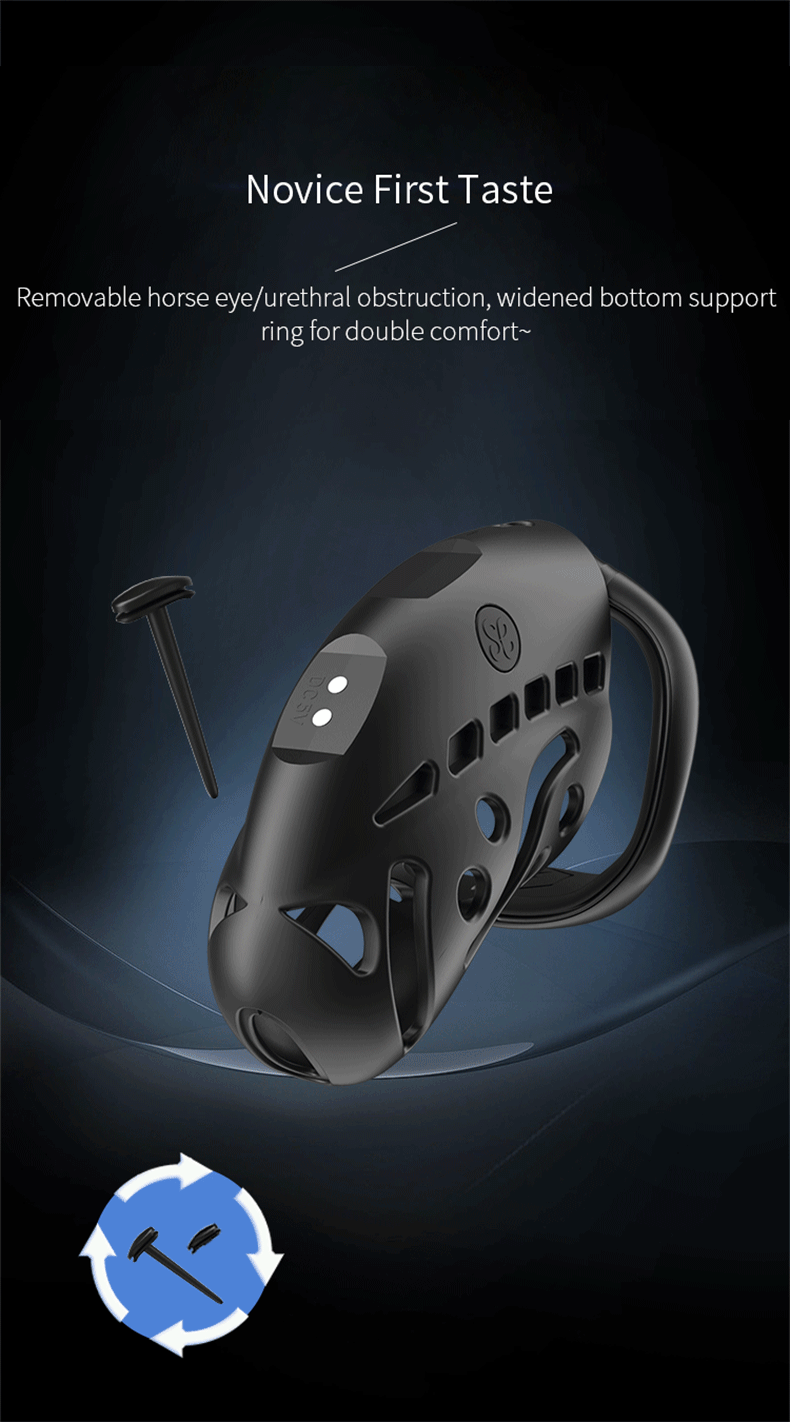 Remote Control Electric Chastity Cage – Male Locking Device with Plug & Adjustable Rings