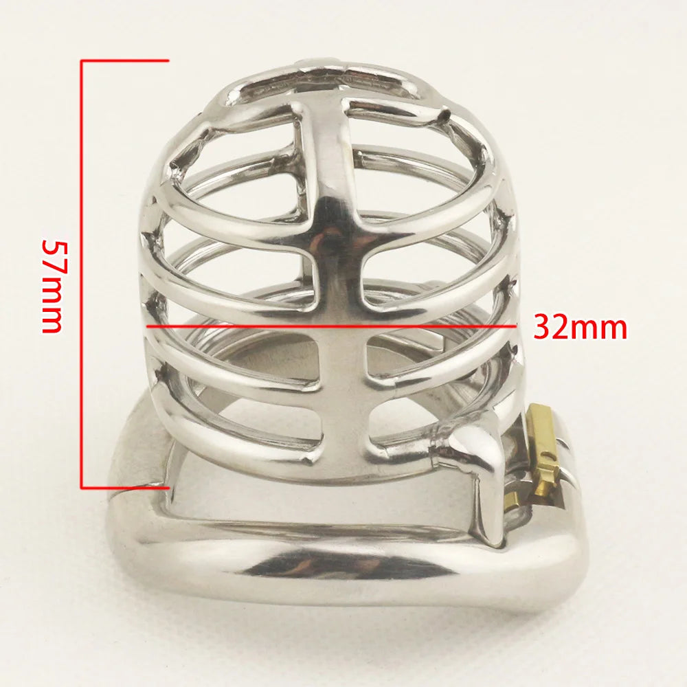Next-Gen Stainless Steel Male Chastity Device – Arc Series Locking Cage