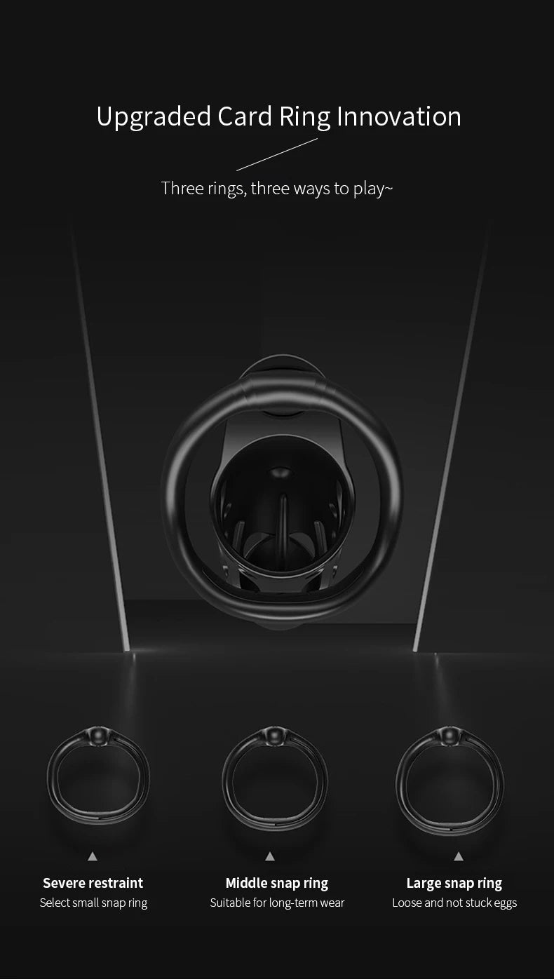 Remote Control Electric Chastity Cage – Male Locking Device with Plug & Adjustable Rings