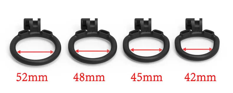 Mini Male ABS Chastity Device – Secure Locking Cage with 4 Base Rings