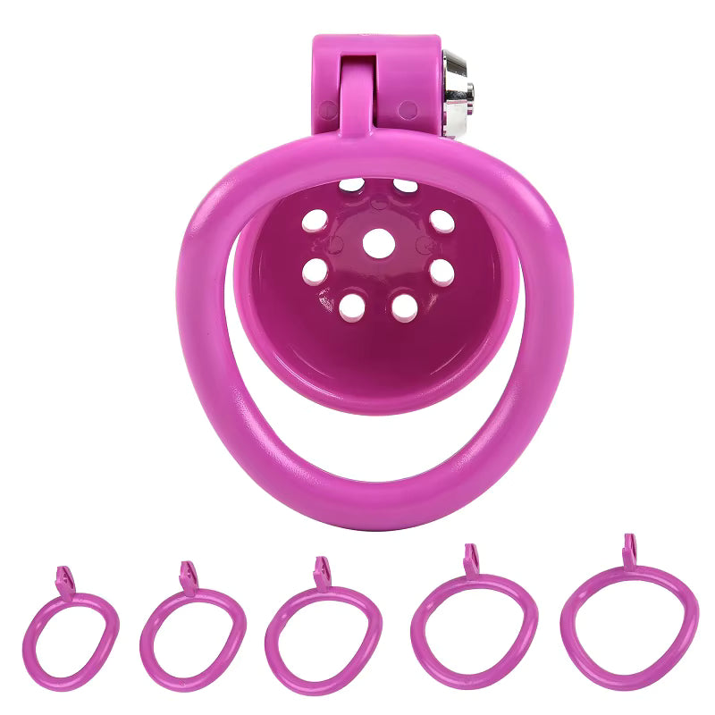 Small Bird Male Chastity Cage Set – Secure Lock with 5 Interchangeable Rings