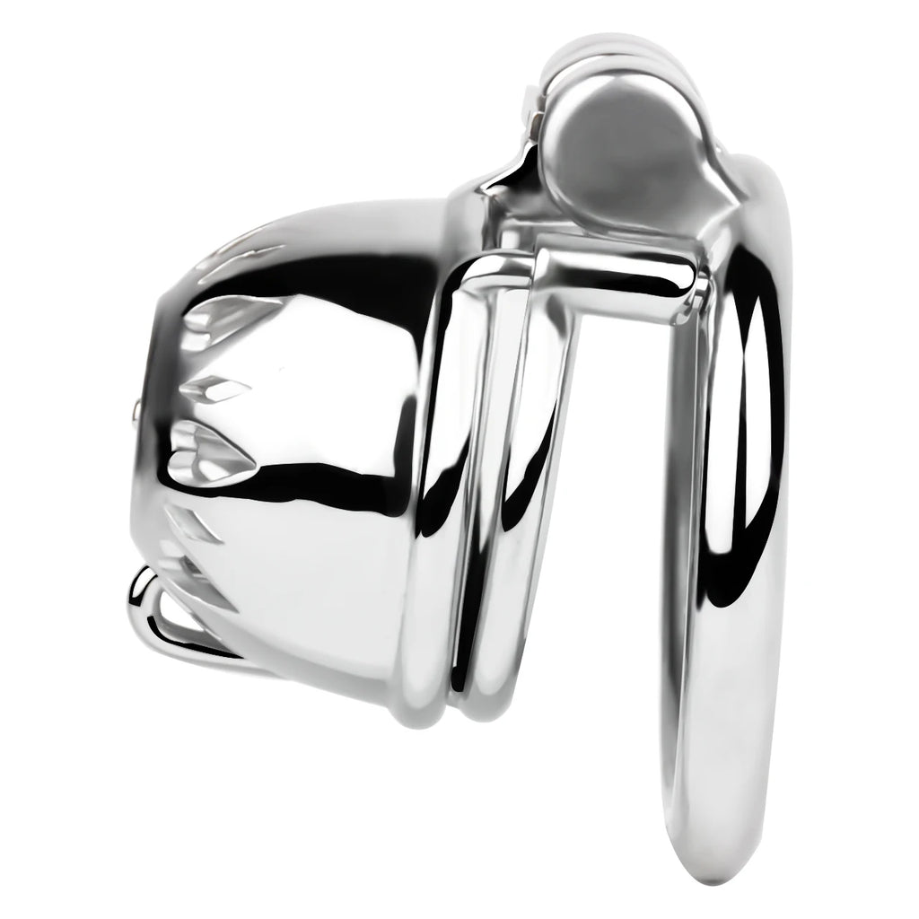 Metal Male Chastity Cage with PA Lock – 3mm/4mm Secure Device for Men