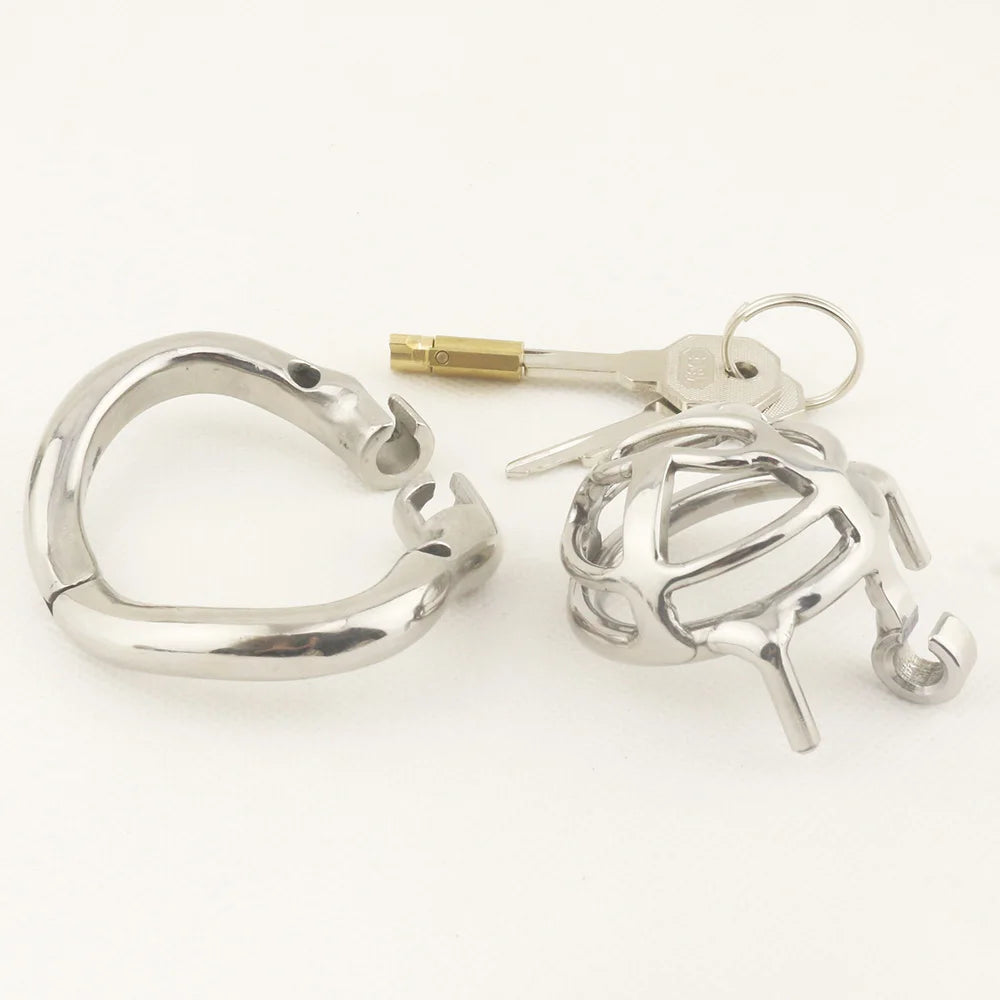 Next-Gen Stainless Steel Male Chastity Device – Arc Series Locking Cage