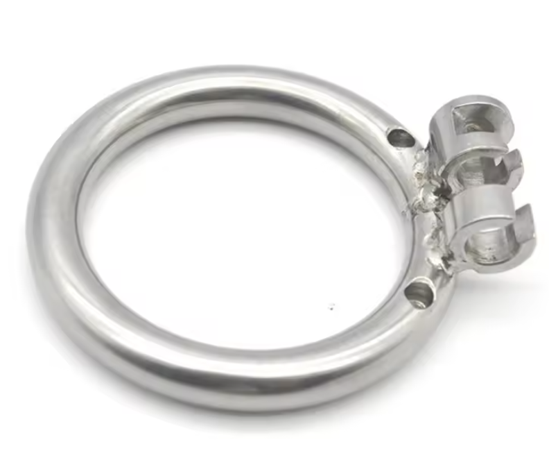 Stainless Steel Male Chastity Device with Stealth Lock and Ring Sleeve