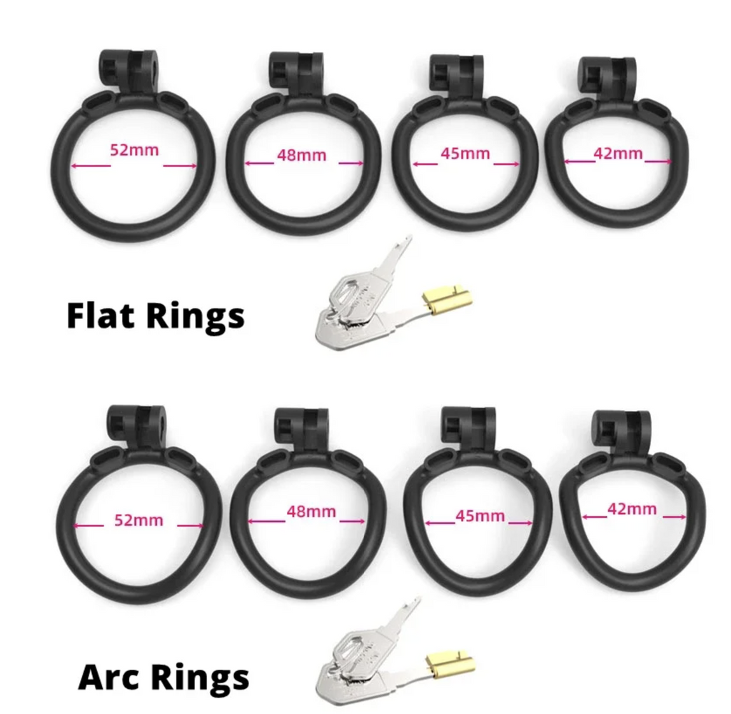 Bionic Design Hinged Chastity Device for Men – Adjustable ABS Locking System (2 Ring Types)