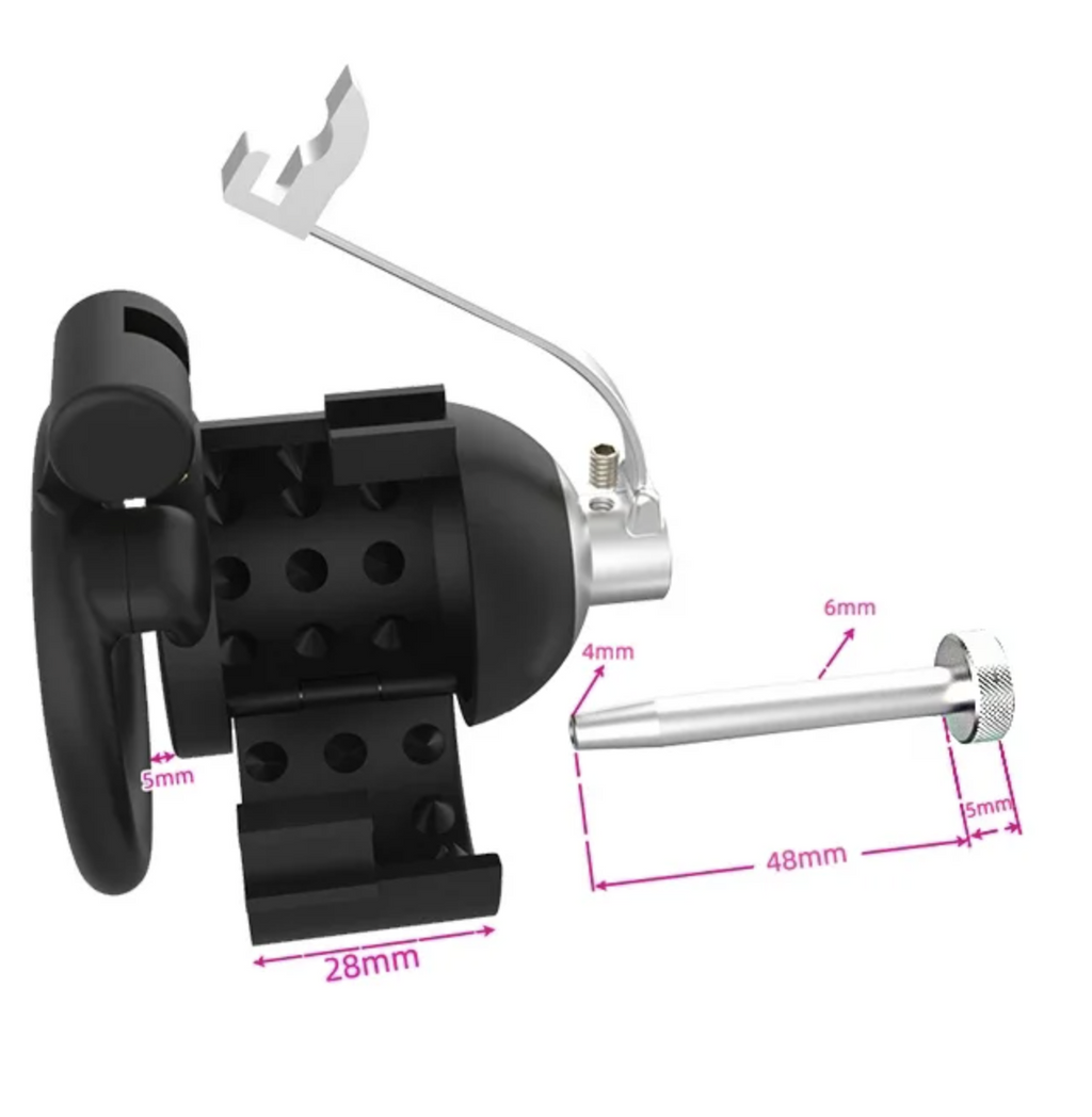 Bionic Design Hinged Chastity Device for Men – Adjustable ABS Locking System (2 Ring Types)