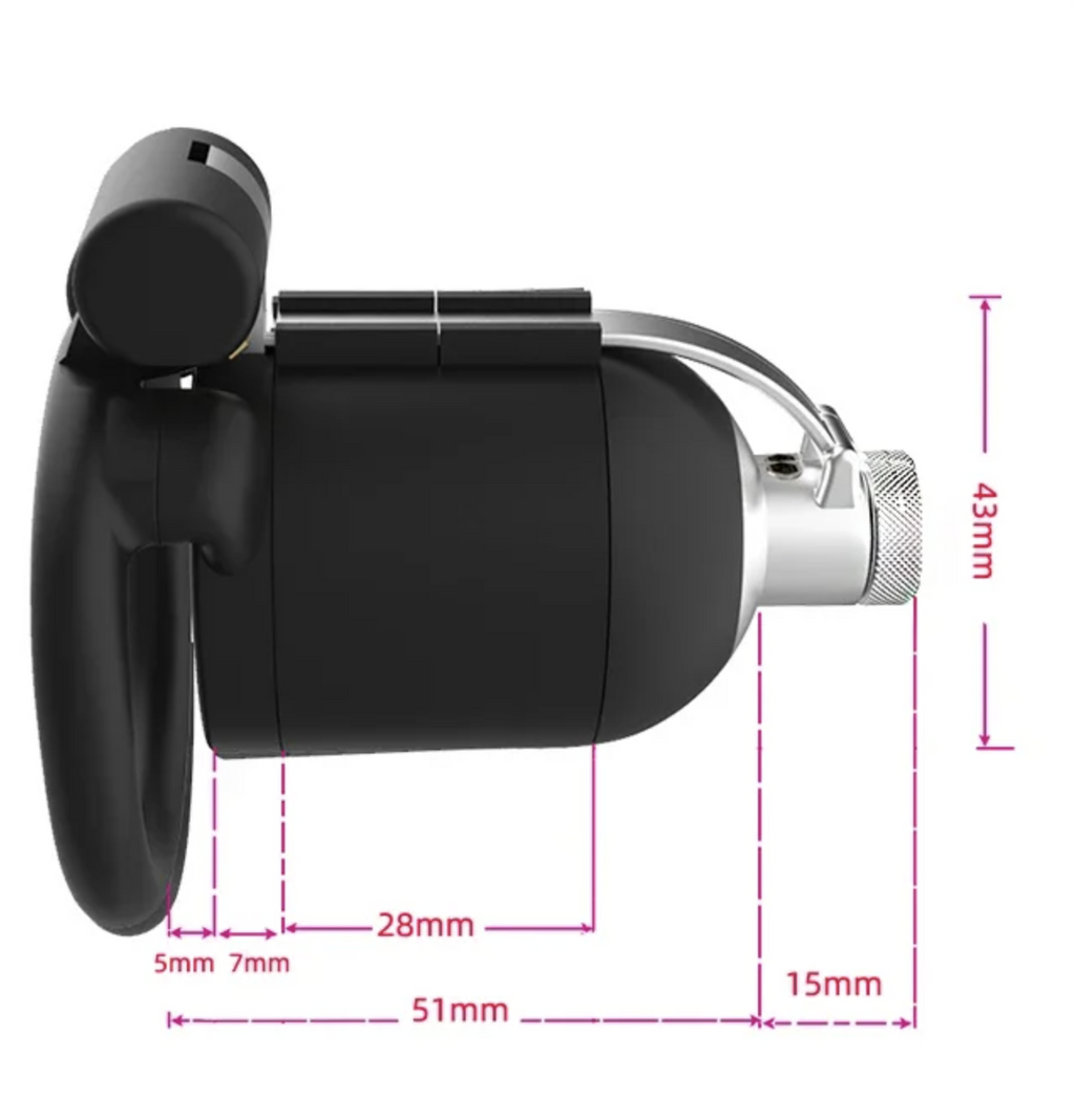 Bionic Design Hinged Chastity Device for Men – Adjustable ABS Locking System (2 Ring Types)