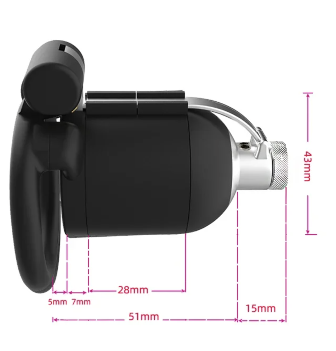 Bionic Design Hinged Chastity Device for Men – Adjustable ABS Locking System (2 Ring Types)