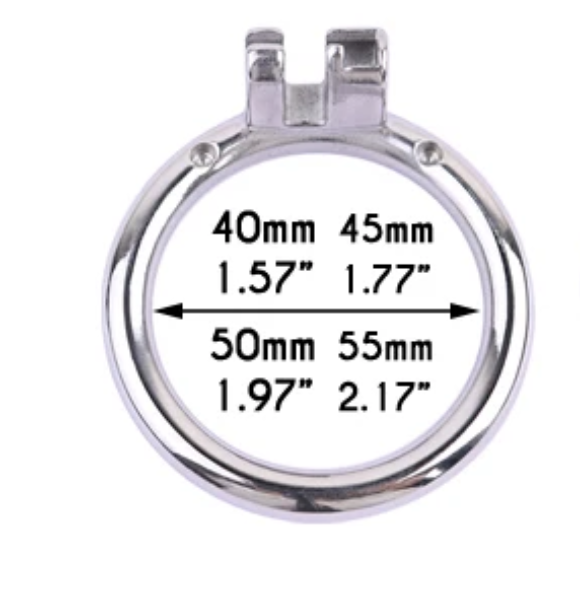 Steel Short Hollow Male Chastity Device – Round Ring Locking Cage