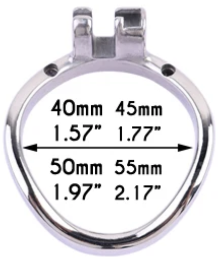 Steel Short Hollow Male Chastity Device – Curved Ring Locking Cage