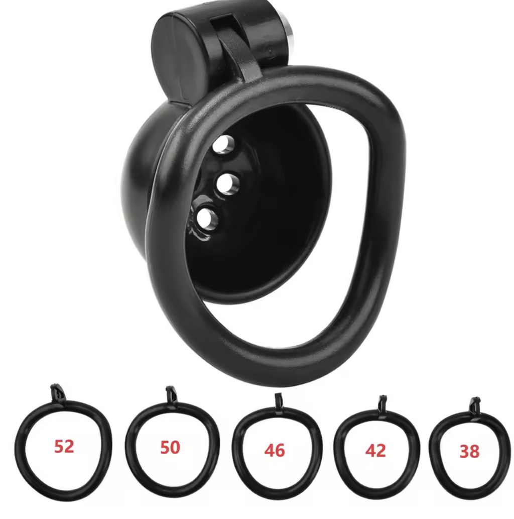 Small Bird Male Chastity Cage Set – Secure Lock with 5 Interchangeable Rings