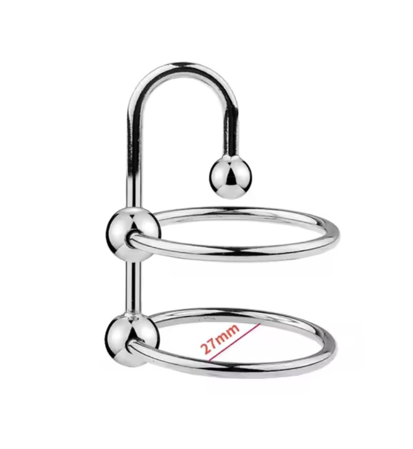 Stainless Steel Urethral Dilator & Cock Ring – Ejaculation Delay Locking Penis Device for Men
