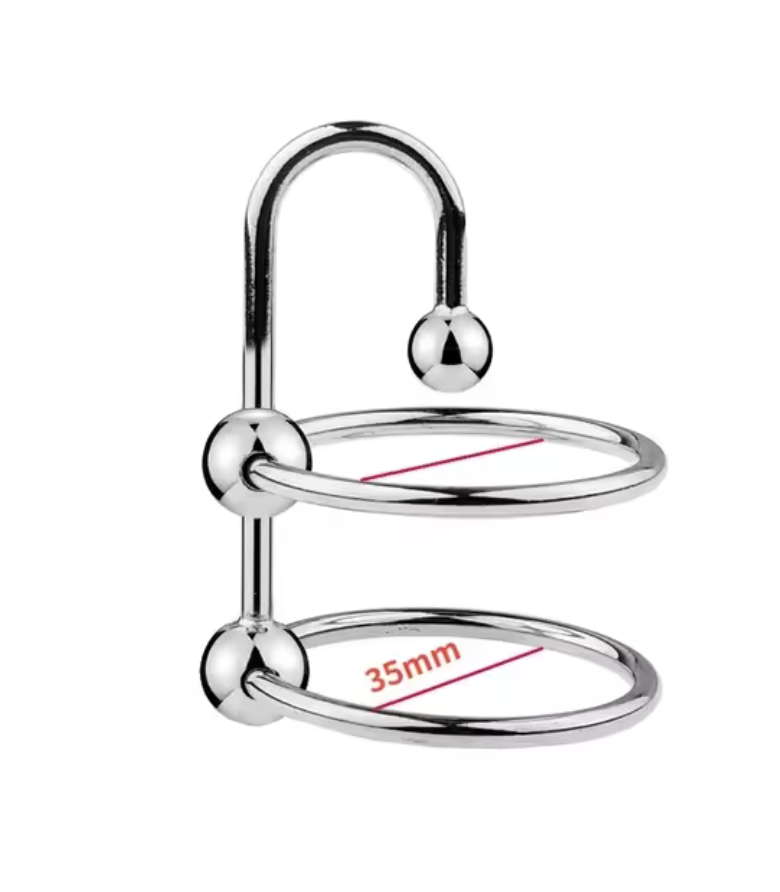 Stainless Steel Urethral Dilator & Cock Ring – Ejaculation Delay Locking Penis Device for Men